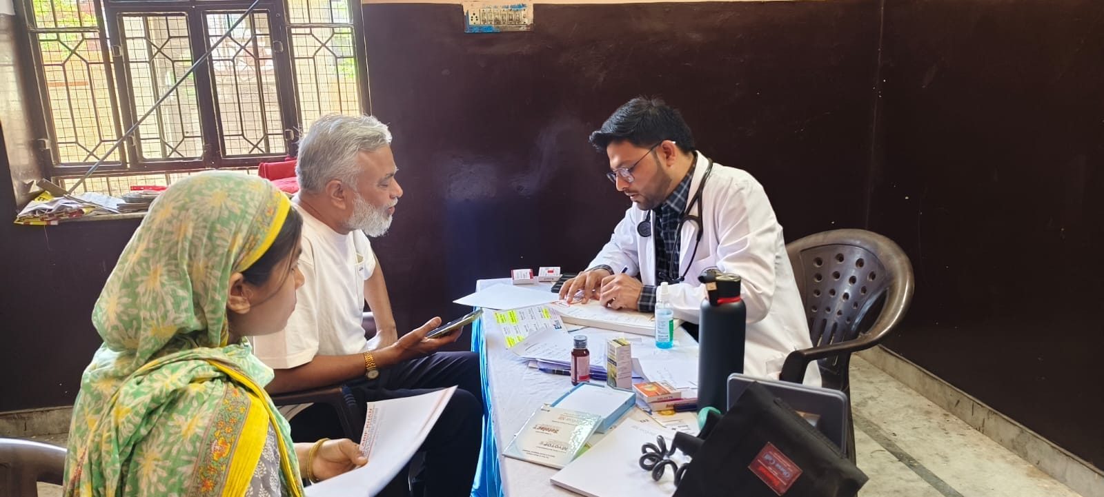 Dr. Arif Khan at a free health camp